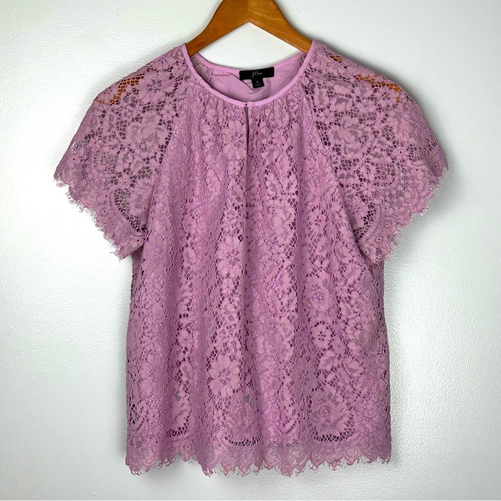 Size Small-J. Crew Orchid Color Lace Blouse